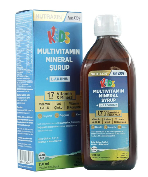 Nutraxin Kids Multivitamin Mineral Şurup 150 Ml