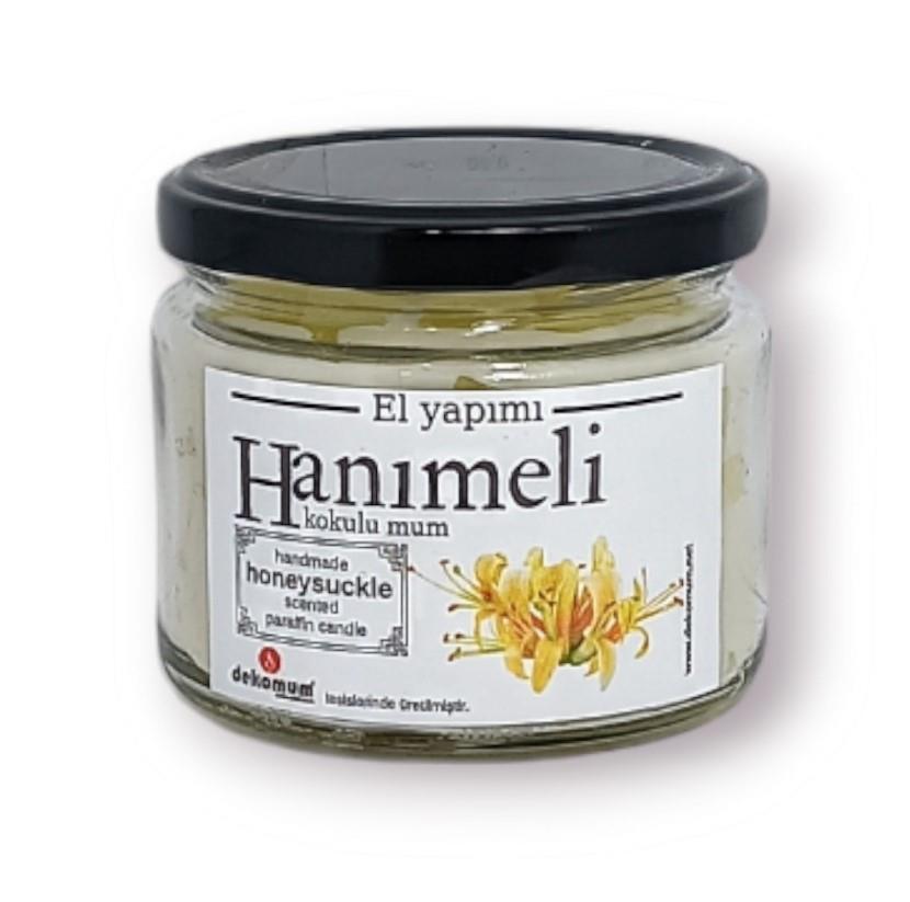 Fitilli Kokulu Kavanoz Mum Hanımeli