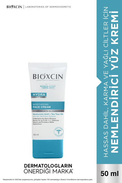 Bioxcin Hydra Karma ve Yağlı Ciltler Nemlendirici Yüz Kremi 50 ml