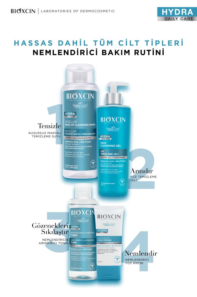 Bioxcin Hydra Karma ve Yağlı Ciltler Nemlendirici Yüz Kremi 50 ml