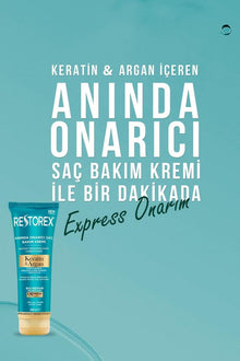Restorex Keratin & Argan Onarıcı Saç Bakım Kremi 250 Ml