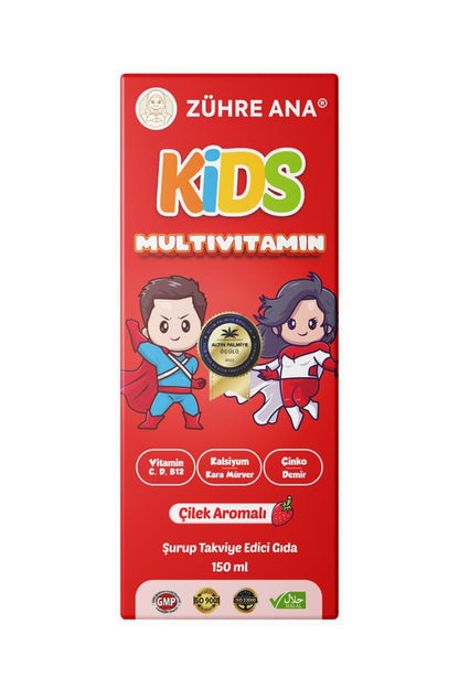 Zühre Ana Kids Multivitamin Şurup Çilekli 150 Ml