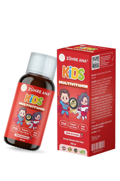 Zühre Ana Kids Multivitamin Şurup Çilekli 150 Ml