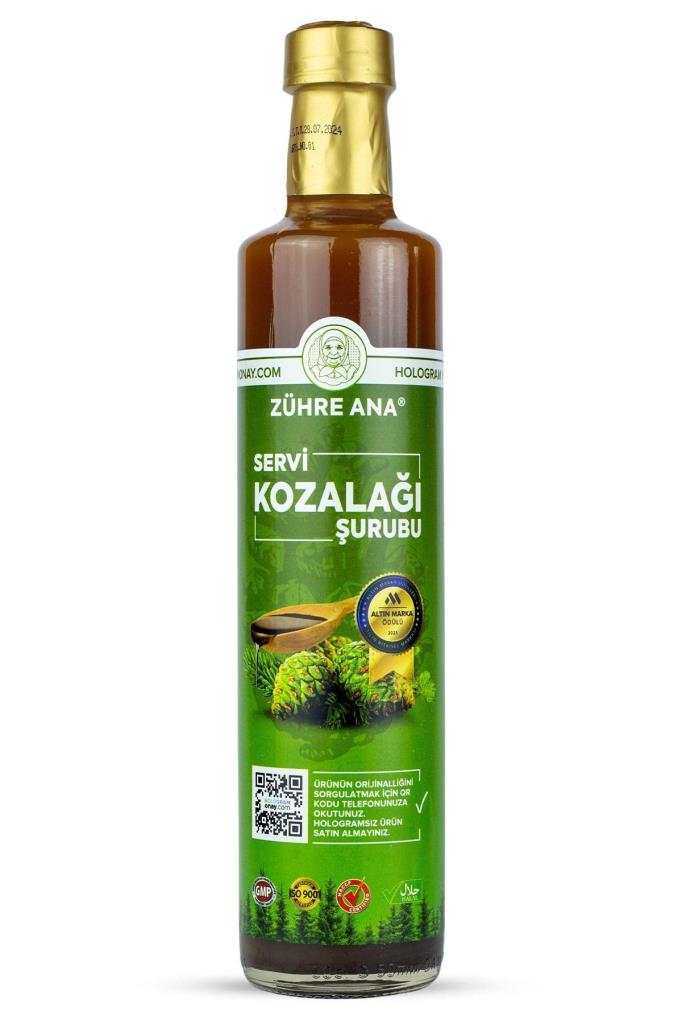Zühre Ana Pine Cone Syrup, Syrup Containing Cypress Cone and Black Elderberry, 650 Ml