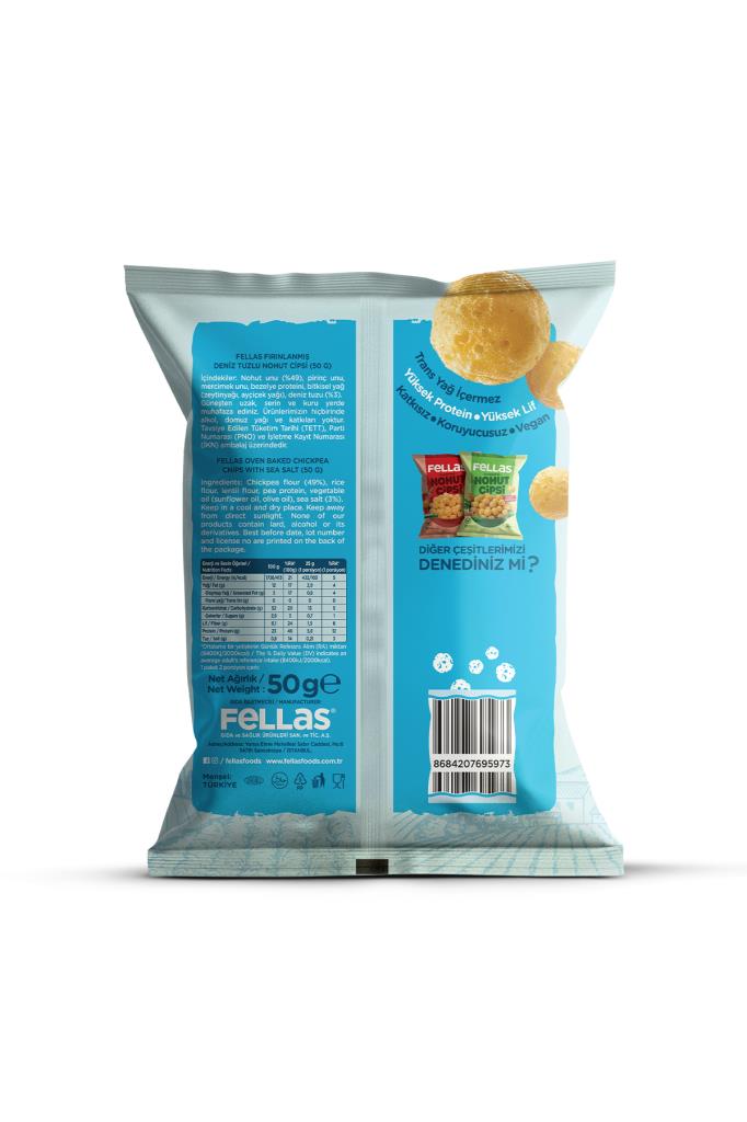 Fellas Nohut Cipsi Deniz Tuzlu 50 g