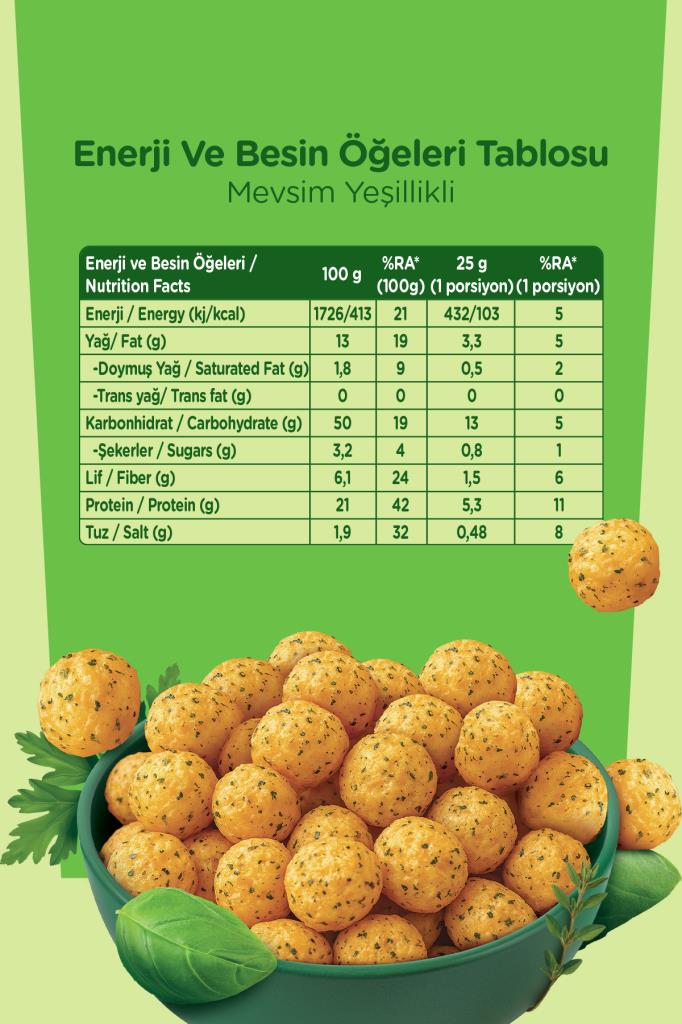 Fellas Nohut Cipsi Mevsim Yeşillikleri 50 g