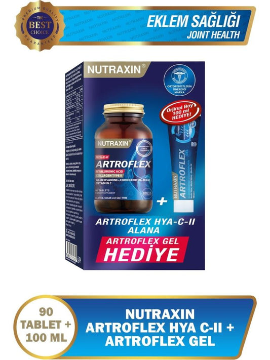 Nutraxin Artroflex Hya C II Collagen 90 Tablet + Extra Gel Hediye
