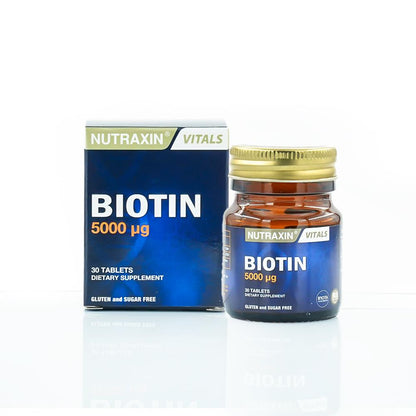 نيوتراكسين بيوتين ٥٠٠٠ ميكروغرام مكمل غذائي ٣٠ قرصًا