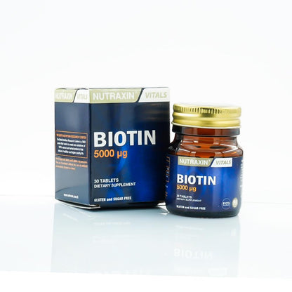 نيوتراكسين بيوتين ٥٠٠٠ ميكروغرام مكمل غذائي ٣٠ قرصًا