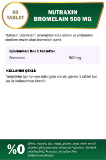 Nutraxin Bromelain 500 mg 60 Tablet