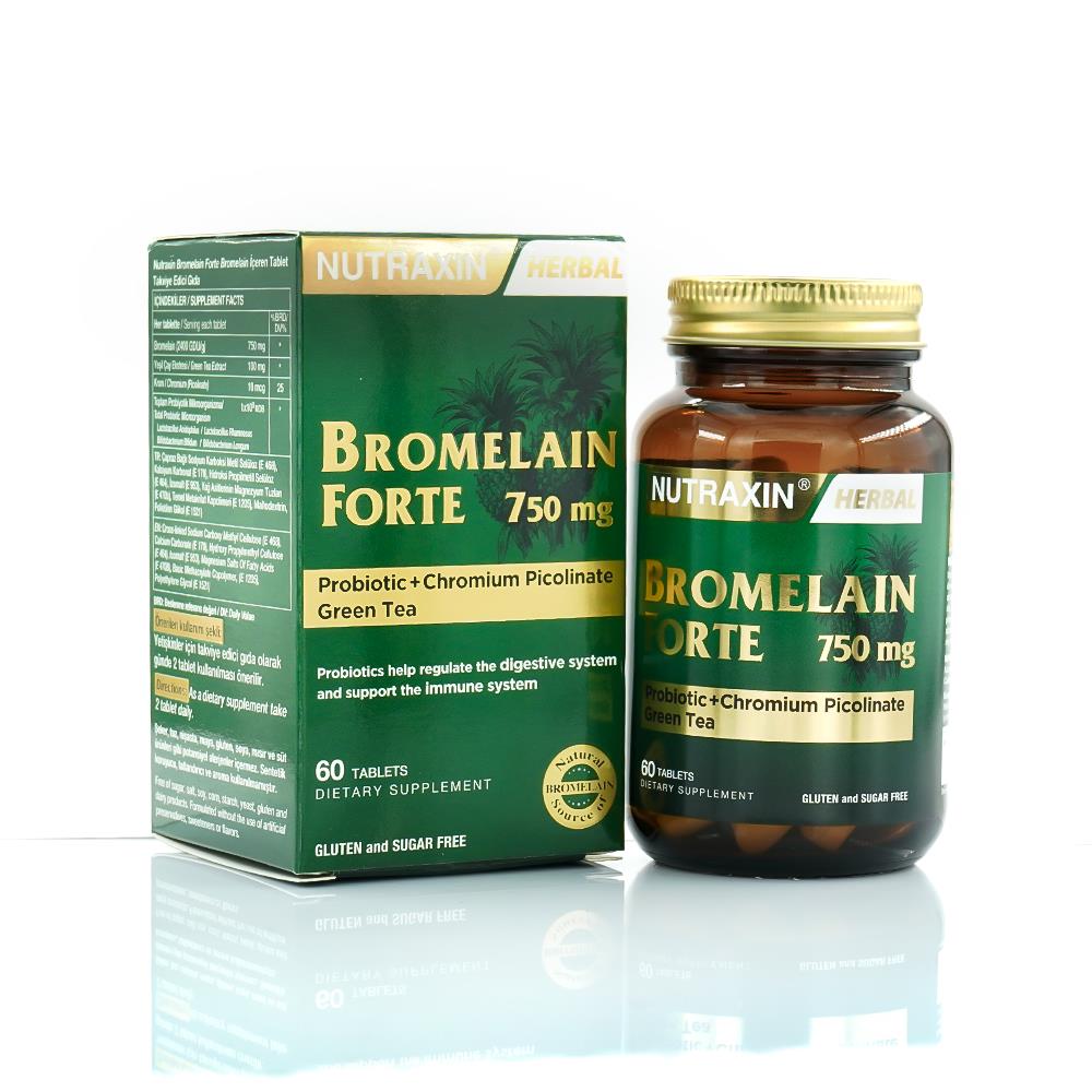 Nutraxin Bromelain Forte 60 Tablet 750 Mg