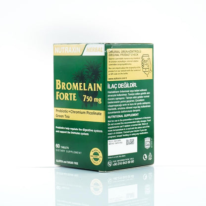 Nutraxin Bromelain Forte 60 Tablet 750 Mg
