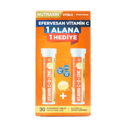 Nutraxin C-D Zinc Efervesan 2 Al 1 Öde Fırsat Paketi