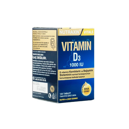 Nutraxin D3 Vitamin 25 Mcg 1000 IU 120 Tablet