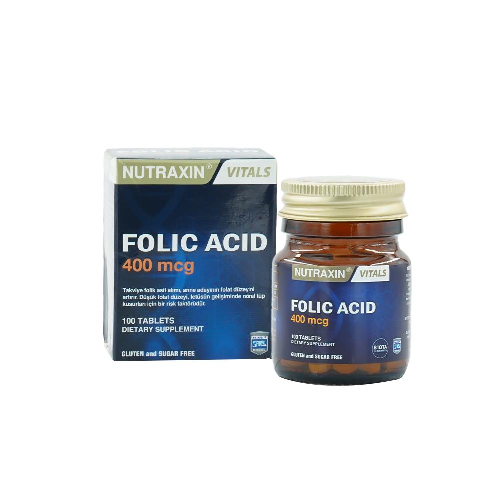 Nutraxin Folic Acid 400 Mcg 100 Tablet