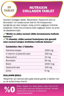 Nutraxin Collagen Hidrolize Kolajen 30 Tablet