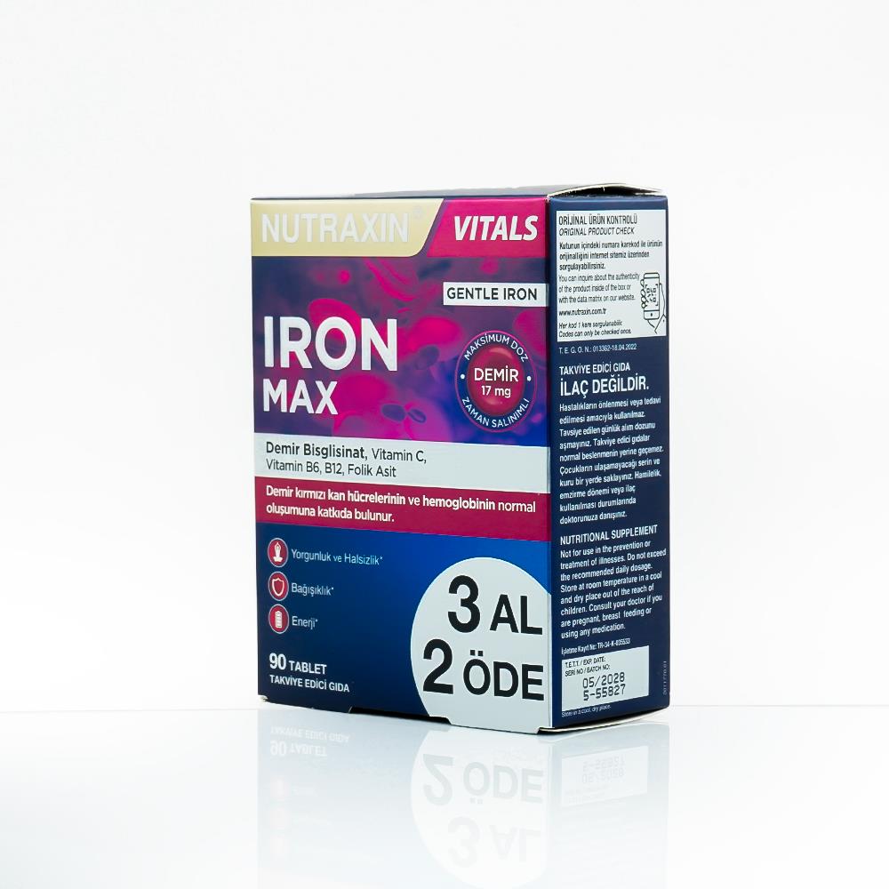 Nutraxin Iron Max 90 Tablets