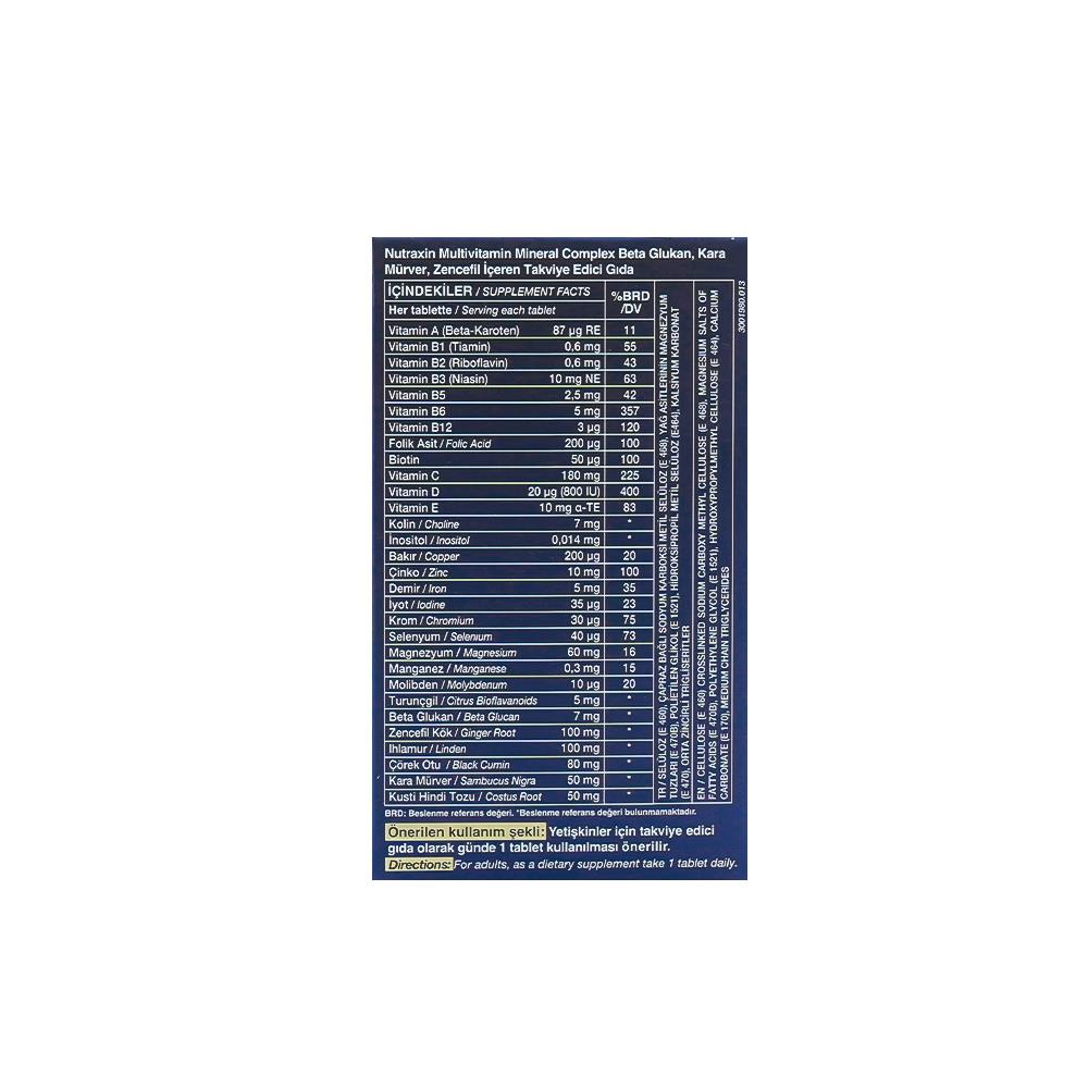 Nutraxin Multivitamin Mineral Immune Complex 60 Tablet