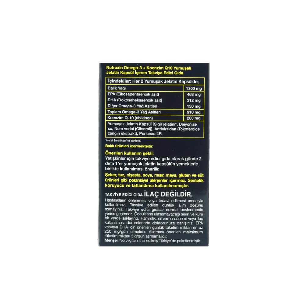 Nutraxin Omega 3 + CoQ-10 60 Softgel Capsules