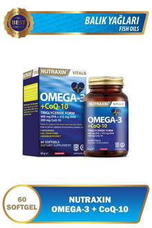 Nutraxin Omega 3 + CoQ-10 60 Softgel Capsules