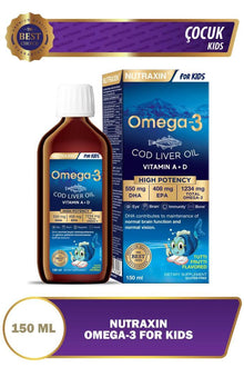 Nutraxin Omega 3 For Kids Vitamin A D tutti Frutti Aromalı 150 Ml