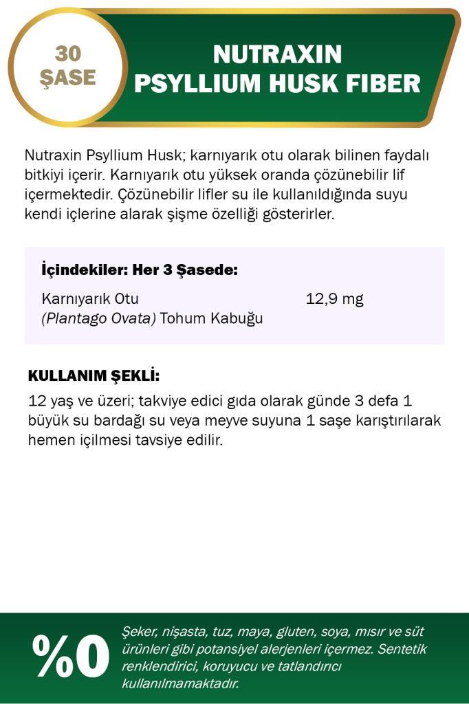 Nutraxin Psyllium Husk Fıber 30x4 Gr