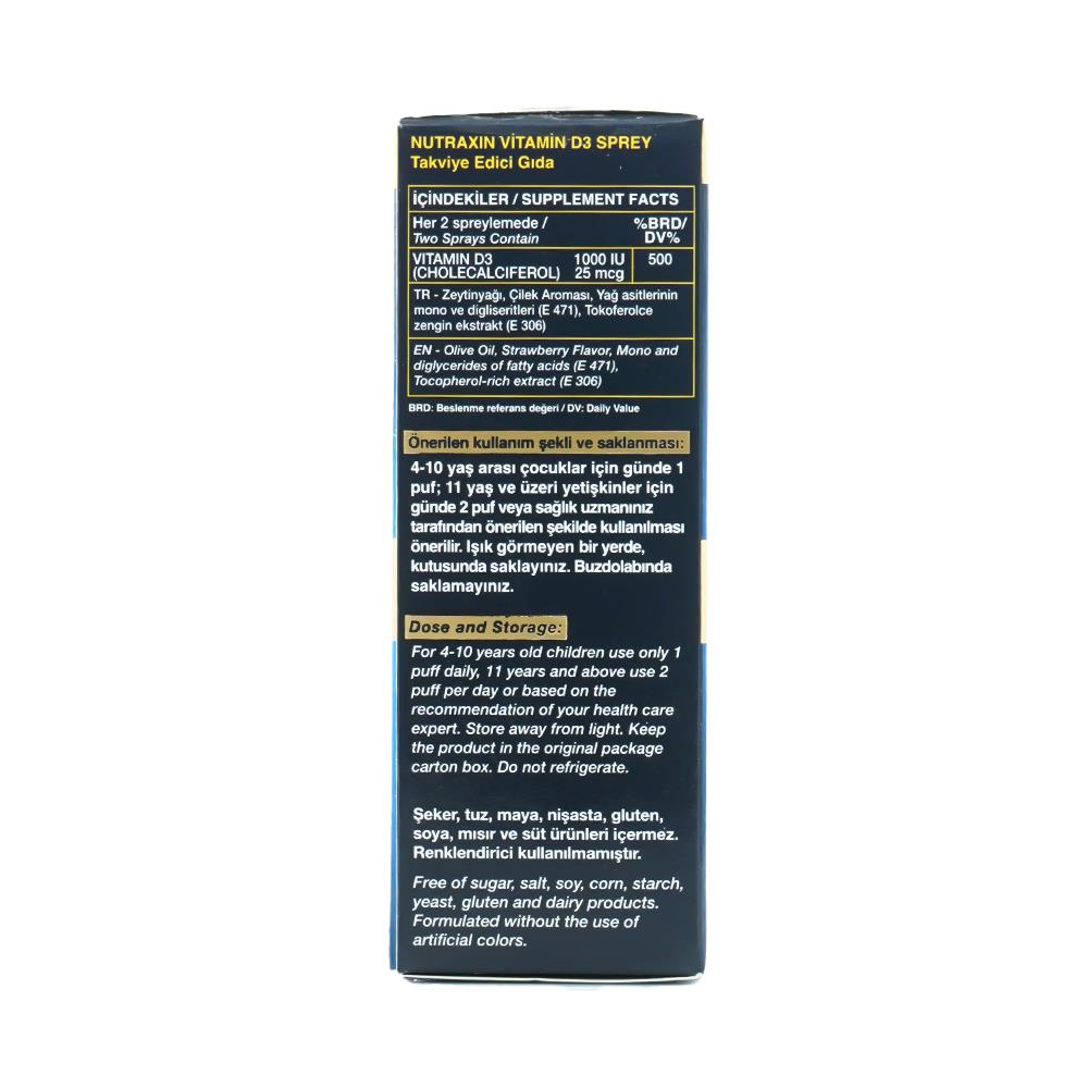 Nutraxin Vitamin D3 Sprey 1000 Iu 30 ml