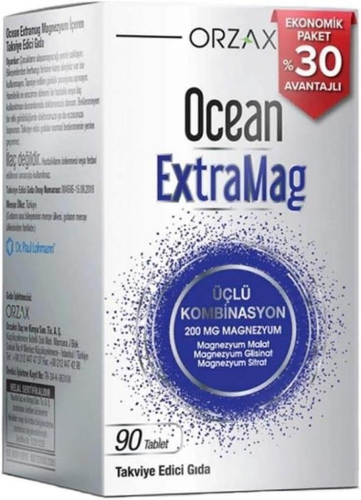Orzax Ocean Extramag Üçlü Kombinasyon 90 Tablet