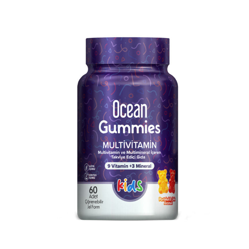 Orzax Ocean Gummies Multivitamin Kids 60 Adet Çiğnenebilir Jel Form