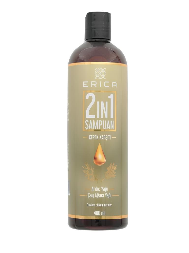 OUTLET Erica 2 in 1 Kepek Karsiti Sampuan 400ml SKT 2026-01-31 İADESİ YOKTUR