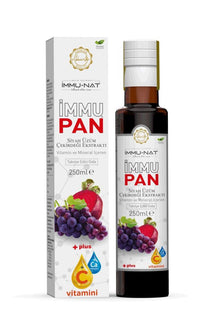 OUTLET Immunat Immupan Kirmizi Pancar Ve Siyah Üzüm Çekirdegi Ekstrakti 250 ml Immu-Nat SKT 2025-07-31 İADESİ YOKTUR