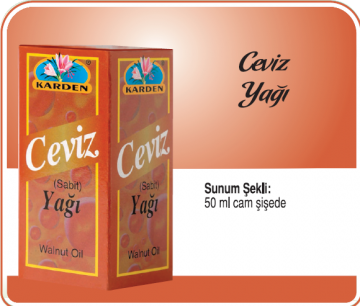 OUTLET Karden Ceviz Yagi 50 ml SKT 2024-12-31 İADESİ YOKTUR