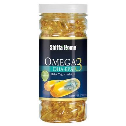 Shiffa Home Omega 3 Fish Oil 500 mg 150 Softgel Capsules