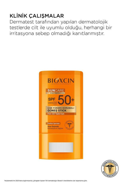 Bıoxcın Sun Care Stick SPF 50 Hassas Bölgeler İçin Yüksek Korumalı Güneş Kremi Stick