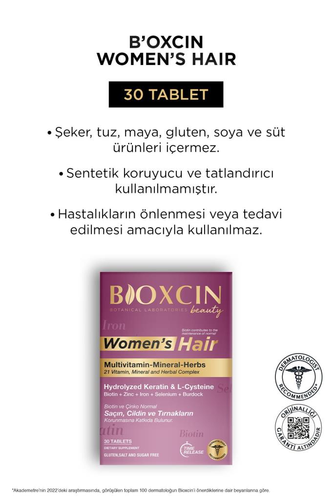 Bioxcin Womens Hair 30 Tablet