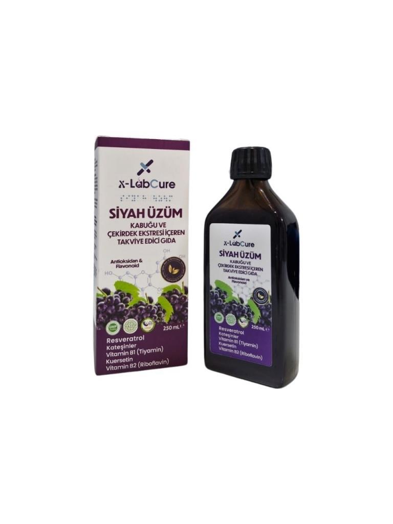 X-Labcure Siyah Üzüm Kabuğu ve Çekirdek Ekstresi 250 Ml