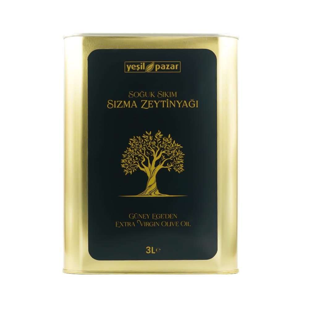 Yeşil Pazar Zeytinyağı Güney Ege Extra Virgin 3 Lt