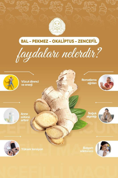 Zühre Ana Bal Pekmez Okaliptus Katkılı Zencefilli Macun 240 Gr